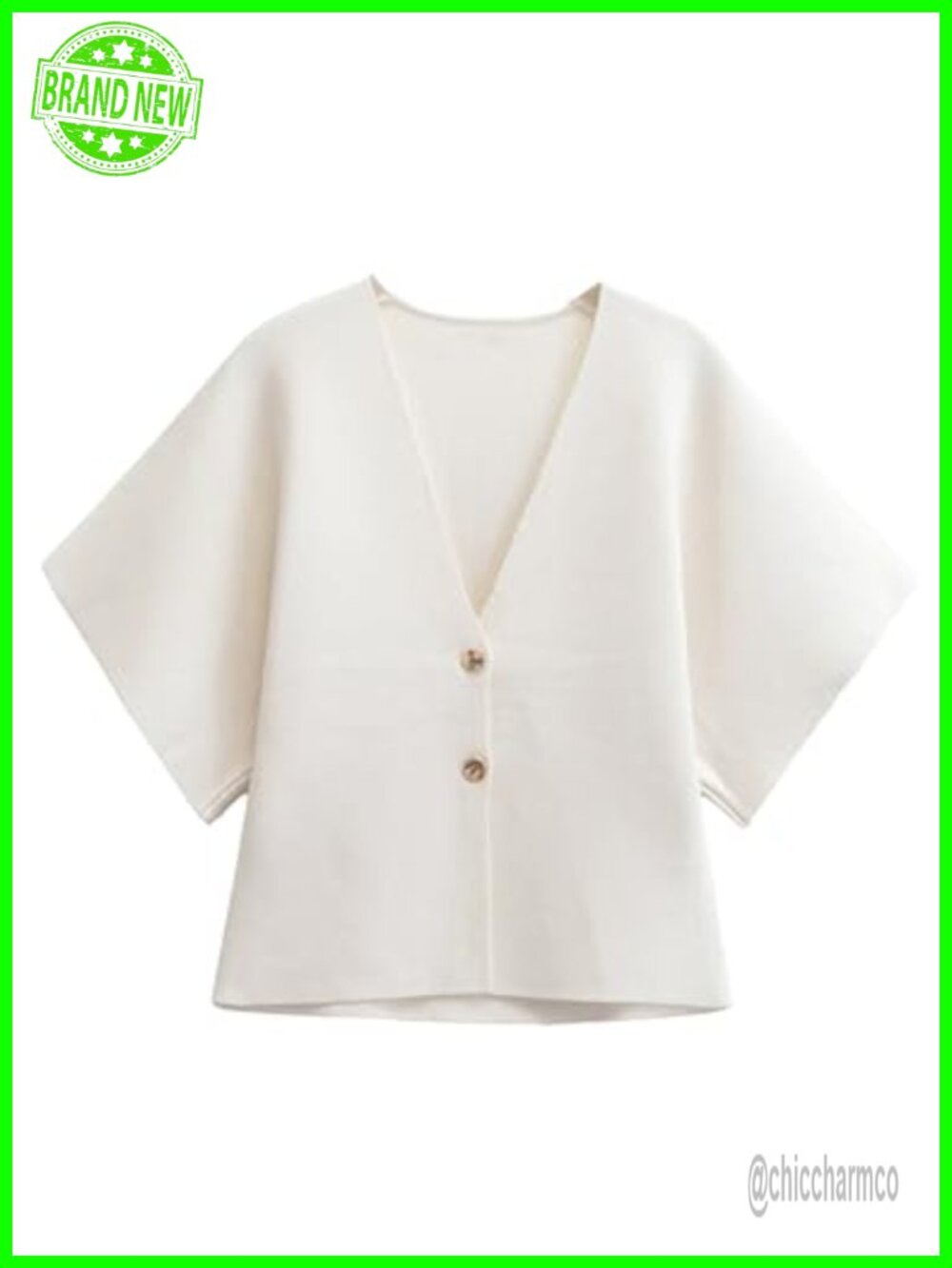 Womens Short Sleeve Lightweight Button Down Cardigan Sweater